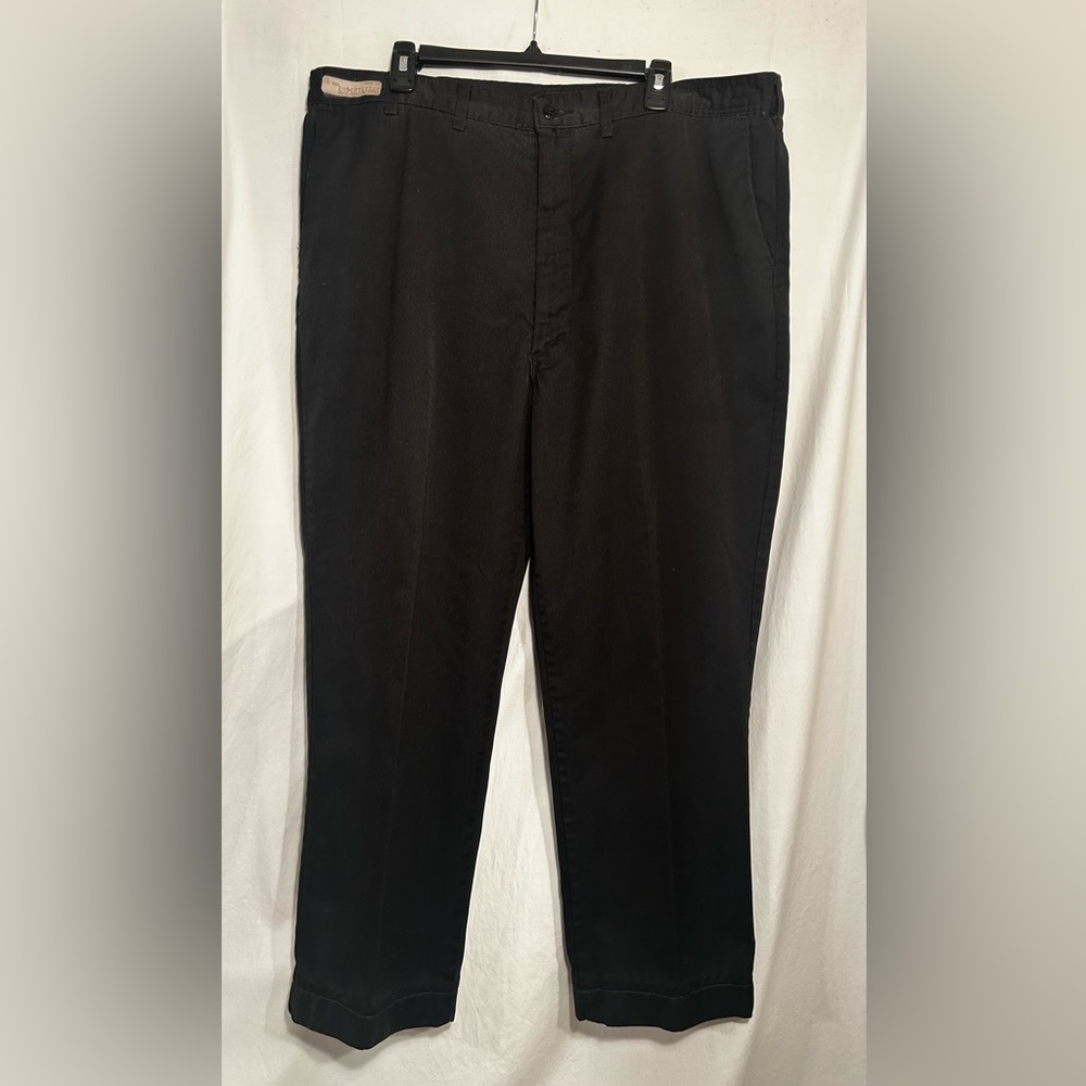 MENS 40+ X 28 1/2(TAGGED 43-44)BLACK REED FLEX SOFTOUCH CHINO UNIFORM WORK PANTS